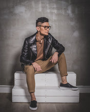將圖片載入圖庫檢視器 男裝 羊皮騎士外套