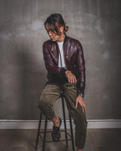 將圖片載入圖庫檢視器 男裝 羊皮拉鍊袋飛行員外套