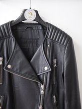 Load image into Gallery viewer, Women's Leather Biker Jacket With Quilted Shoulder