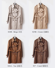 Load image into Gallery viewer, Women's Detachable Leather Trench Coat